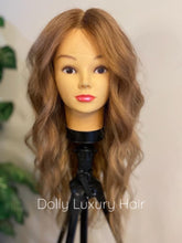 Load image into Gallery viewer, AUBREY | Luxe Auburn Human Hair Swiss 13x4 Lace Front Wig Strawberry Blonde  Bleached Knots Transparent Lace Full Lace Upgrade Available
