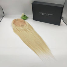 Load image into Gallery viewer, Luxury Blonde #613 Jewish Hair Toppers Long Straight Natural Color Closure Women Toupee European Remy Hair Mono Lace 100% Human Hair Wig
