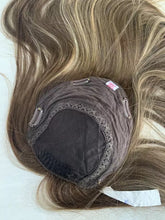 Load image into Gallery viewer, Luxury Silk Top Base Human Hair Balayage Toupee for Women Hair Topper 130% Brown Blonde Virgin Hair Piece Kippah Fall Topper
