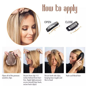 Luxury Silk Top Base Human Hair Balayage Toupee for Women Hair Topper 130% Brown Blonde Virgin Hair Piece Kippah Fall Topper