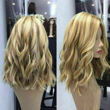 Load image into Gallery viewer, Luxury Balayage Highlight Light Golden Blonde Honey 100% Human Hair Swiss 13x4 Lace Front Glueless Wig U-Part, 360 or Full Lace Upgrade Available
