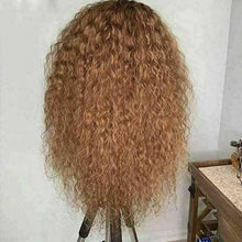 Load image into Gallery viewer, Luxury Remy Curly Strawberry Blonde Auburn 100% Human Hair Swiss 13x4 Lace Front Glueless Wig U-Part, 360 or Full Lace Upgrade Available
