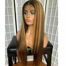 Load image into Gallery viewer, Luxury Remy Ombre Ash Honey Blonde 100% Human Hair Swiss 13x4 Lace Front Wig Balayage Highlight U-Part, 360 or Full Lace Upgrade Available
