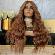 Load image into Gallery viewer, Luxury Remy Auburn #30 Strawberry Blonde 100% Human Hair Swiss 13x4 Lace Front Glueless Wig U-Part, 360 or Full Lace Upgrade Available
