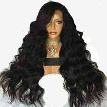 Load image into Gallery viewer, Luxury Remy Wavy Body Wave #1B Black 100% Human Hair Swiss 13x4 Lace Front Glueless Wig U-Part, 360 or Full Lace Upgrade Available
