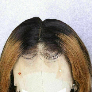 Luxury Remy Wavy Ombre Ash Brown 100% Human Hair Swiss 13x4 Lace Front Glueless Wig  U-Part, 360 or Full Lace Upgrade Available