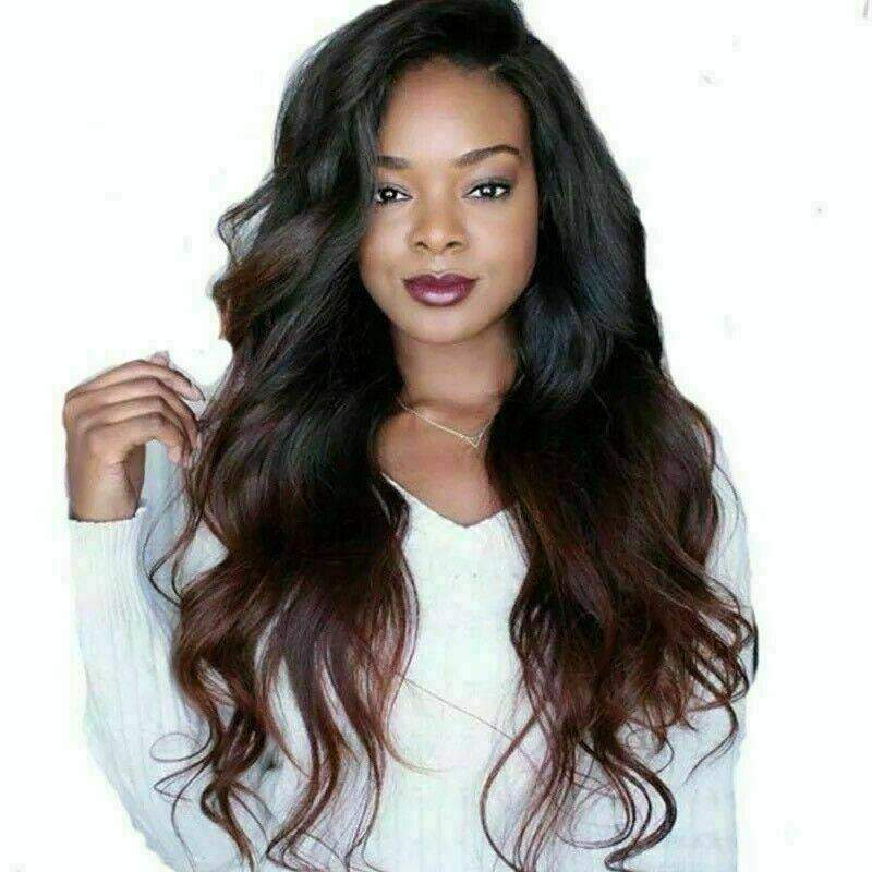 Luxury Remy Wavy Ombre Dark Red 100% Human Hair Swiss 13x4 Lace Front Glueless Wig Burgundy Colouful U-Part or Full Lace Upgrade Available