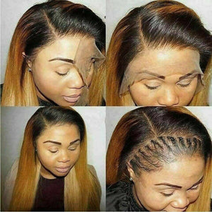 Luxury Ombre Auburn #30 100% Human Hair Swiss 13x4 Lace Front Glueless Wig Straight U-Part, 360 or Full Lace Upgrade Available