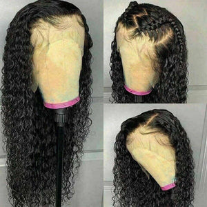 Luxury Deep Wave Curly Black 100% Human Hair Swiss 13x4 Lace Front Glueless Wig #1B U-Part, 360 or Full Lace Upgrade Available