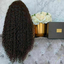 Load image into Gallery viewer, Luxury Remy Deep Curly Black 100% Human Hair Swiss 13x4 Lace Front Glueless Wig #1B U-Part, 360 or Full Lace Upgrade Available
