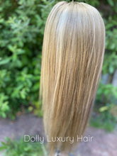 Load image into Gallery viewer, Luxury Ash Platinum Blonde Balayage Highlight 100% Human Hair Swiss 13x4 Lace Front Glueless Wig U-Part, 360 or Full Lace Upgrade Available
