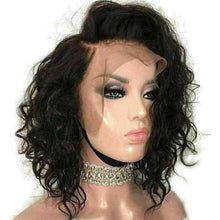 Load image into Gallery viewer, Luxury Short Remy Curly Bob #1B Black 100% Human Hair Swiss 13x4 Lace Front Glueless Wig U-Part, 360 or Full Lace Upgrade Available
