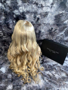 Luxury Dirty Mousy Light Blonde Ombre 100% Human Hair Swiss 13x4 Lace Front Glueless Wig U-Part, 360 or Full Lace Upgrade Available