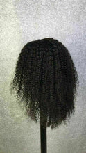 Load image into Gallery viewer, Luxury Remy Kinky Curly Black 100% Human Hair Swiss 13x4 Lace Front Glueless Wig #1B U-Part, 360 or Full Lace Upgrade Available
