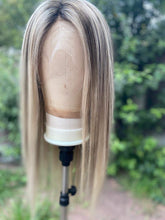 Load image into Gallery viewer, Luxury Balayage Highlight Light Ash Blonde 100% Human Hair Swiss 13x4 Lace Front Glueless Wig U-Part, 360 or Full Lace Upgrade Available

