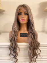 Load image into Gallery viewer, READY TO SHIP 30” 180% Full Lace Ash Blonde  Balayage Highlighted Human Hair Wig

