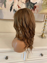 Load image into Gallery viewer, READY TO SHIP 16&quot; 150% Small Cap Full Lace Light Brown Balayage Highlighted Human Hair Wig
